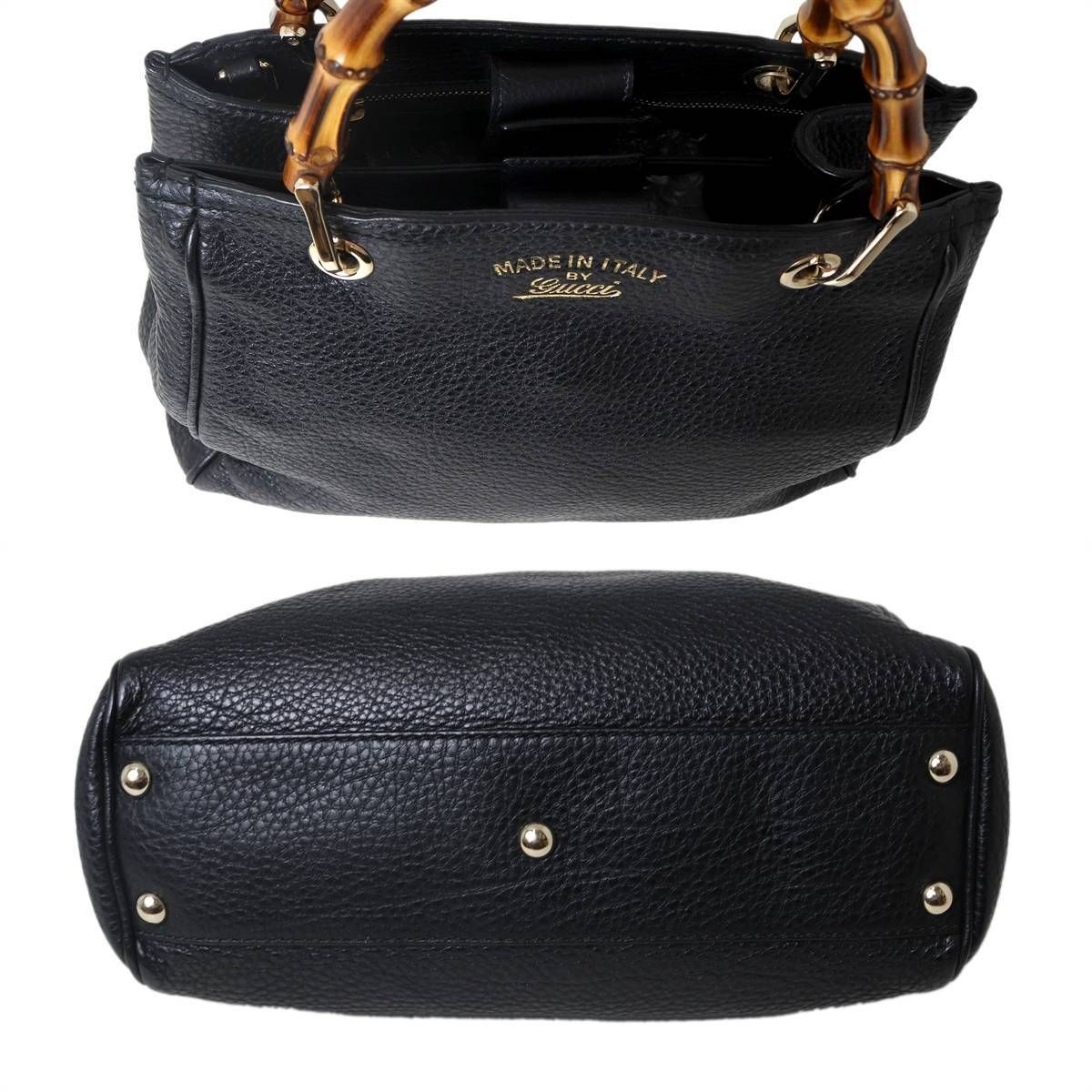 GUCCI/グッチ バンブー2wayハンドバッグ ショルダーバック ブラック