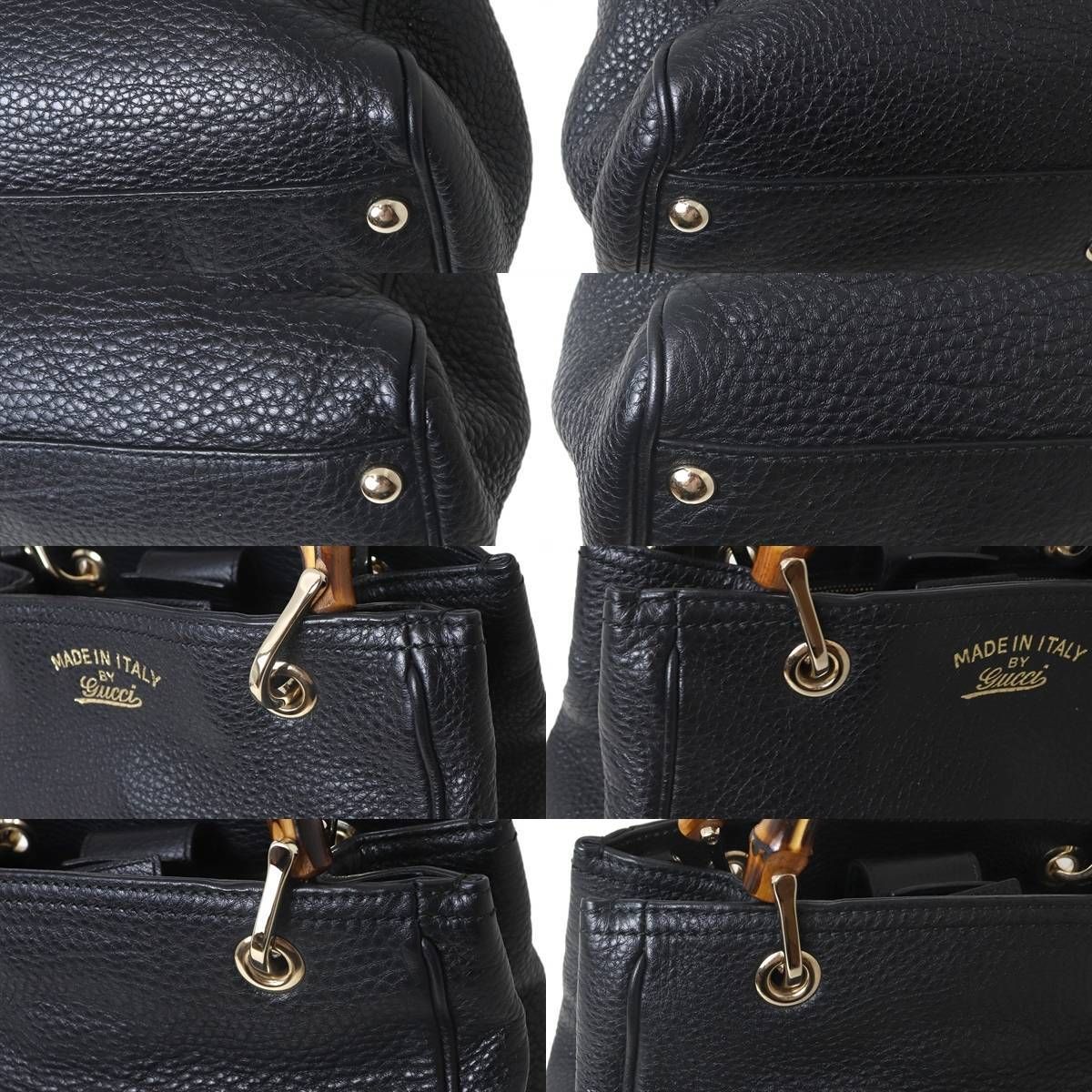 GUCCI/グッチ バンブー2wayハンドバッグ ショルダーバック ブラック