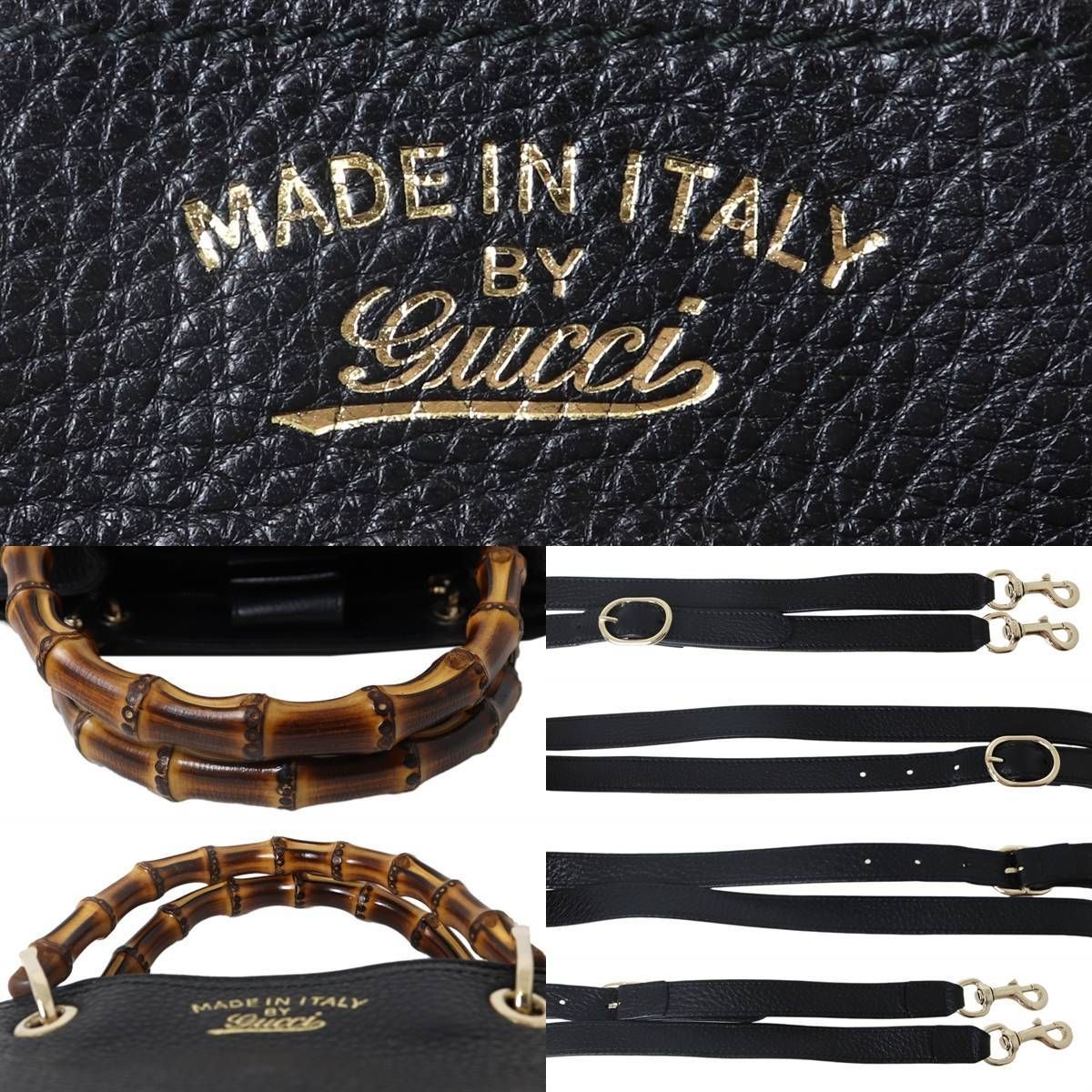 ✨美品✨　グッチ　2way　バンブー　巾着　スリングバッグ　ボディバッグ GUCCI/グッチ バンブー2wayハンドバッグ ショルダーバック ブラック