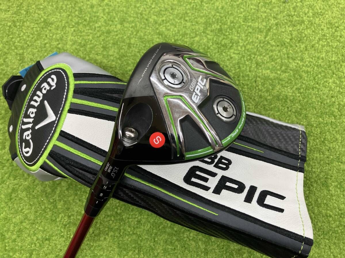 キャロウェイ Callaway フェアウェイ レフティ GBB EPIC 15度 Speeder EVOLUTION Ⅲ Fujikura フレックスS ヘッドカバー付き 左利き