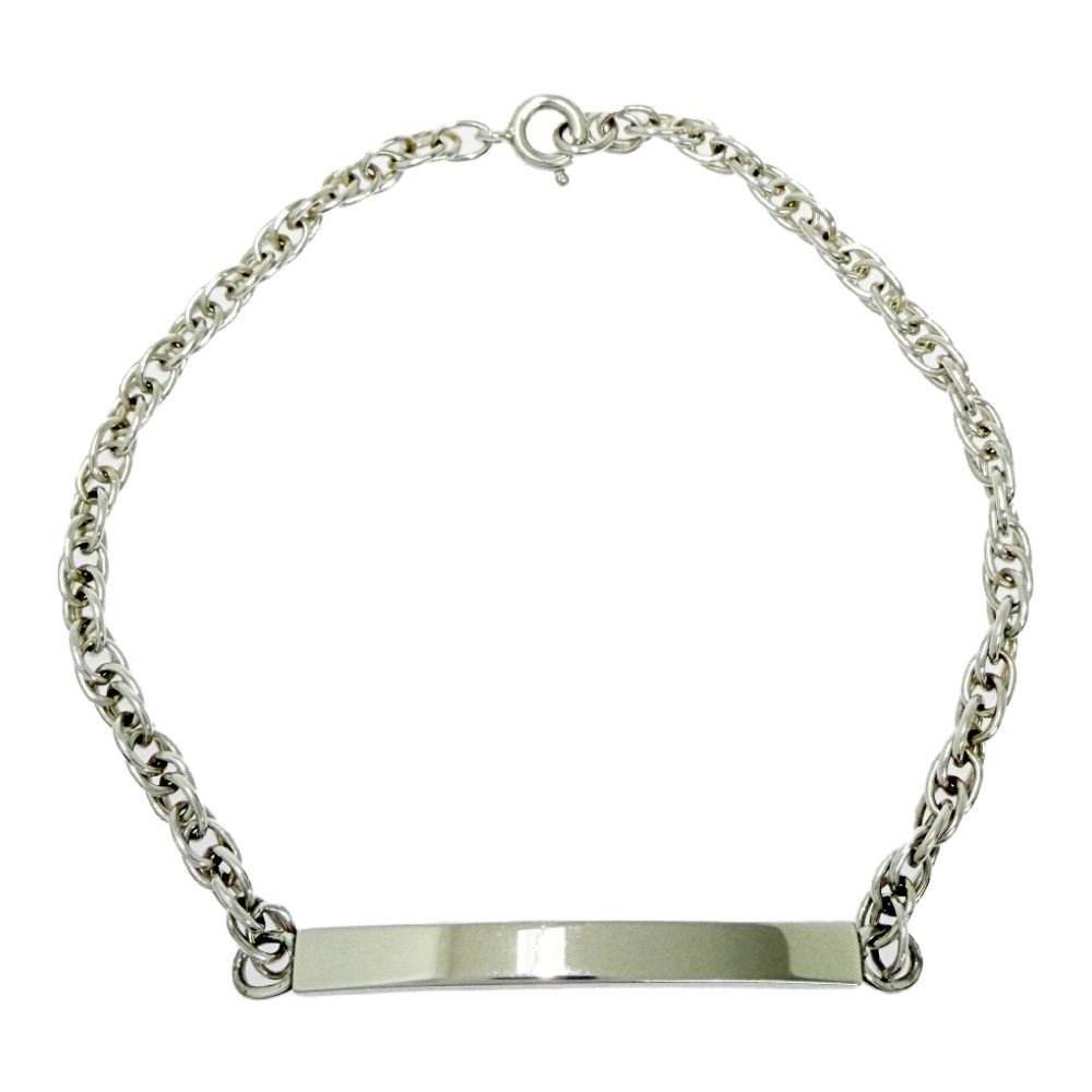 【中古】【箱付き】 TIFFANY&Co. ティファニー シルバー ID チェーン ブレスレット 5.0g STERLING刻印 566467 ブレスレット
