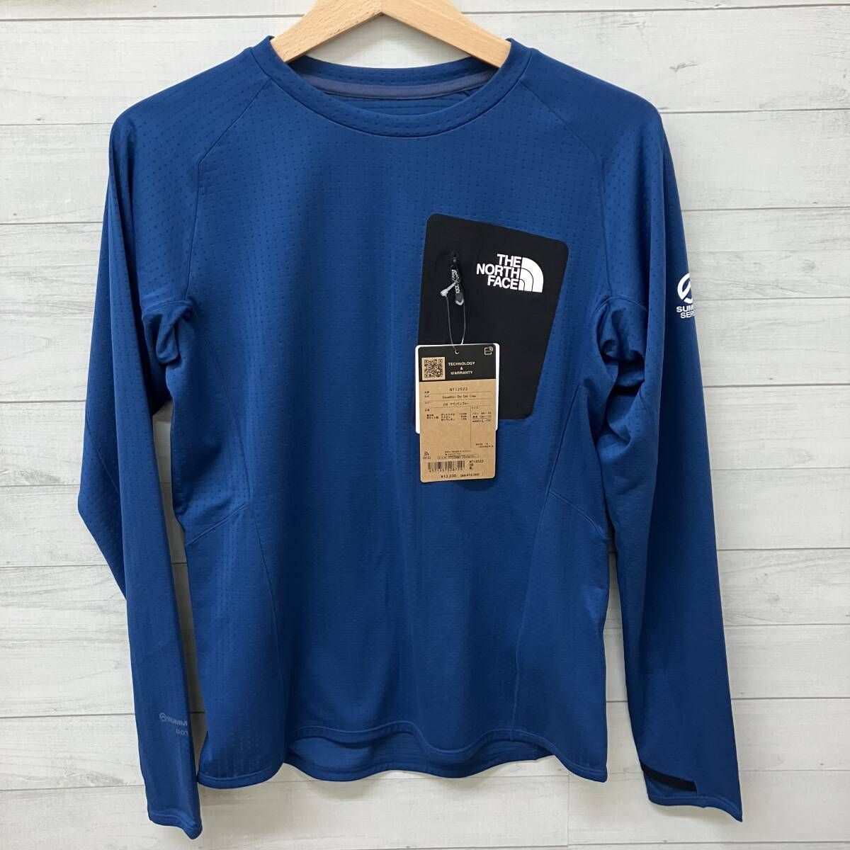 THE NORTH FACE ザノースフェイス 長袖シャツ Expedition Dry Dot Crew NT12523 レディース Lサイズ マウンテンブルー タグ付き美品