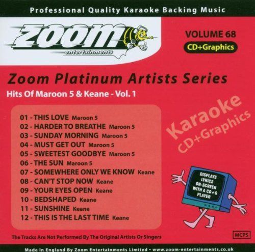 【CD】Karaoke - Zoom Platinum Artists Series Vol.68: Hits of Maroon 5 & Keane Vol.1