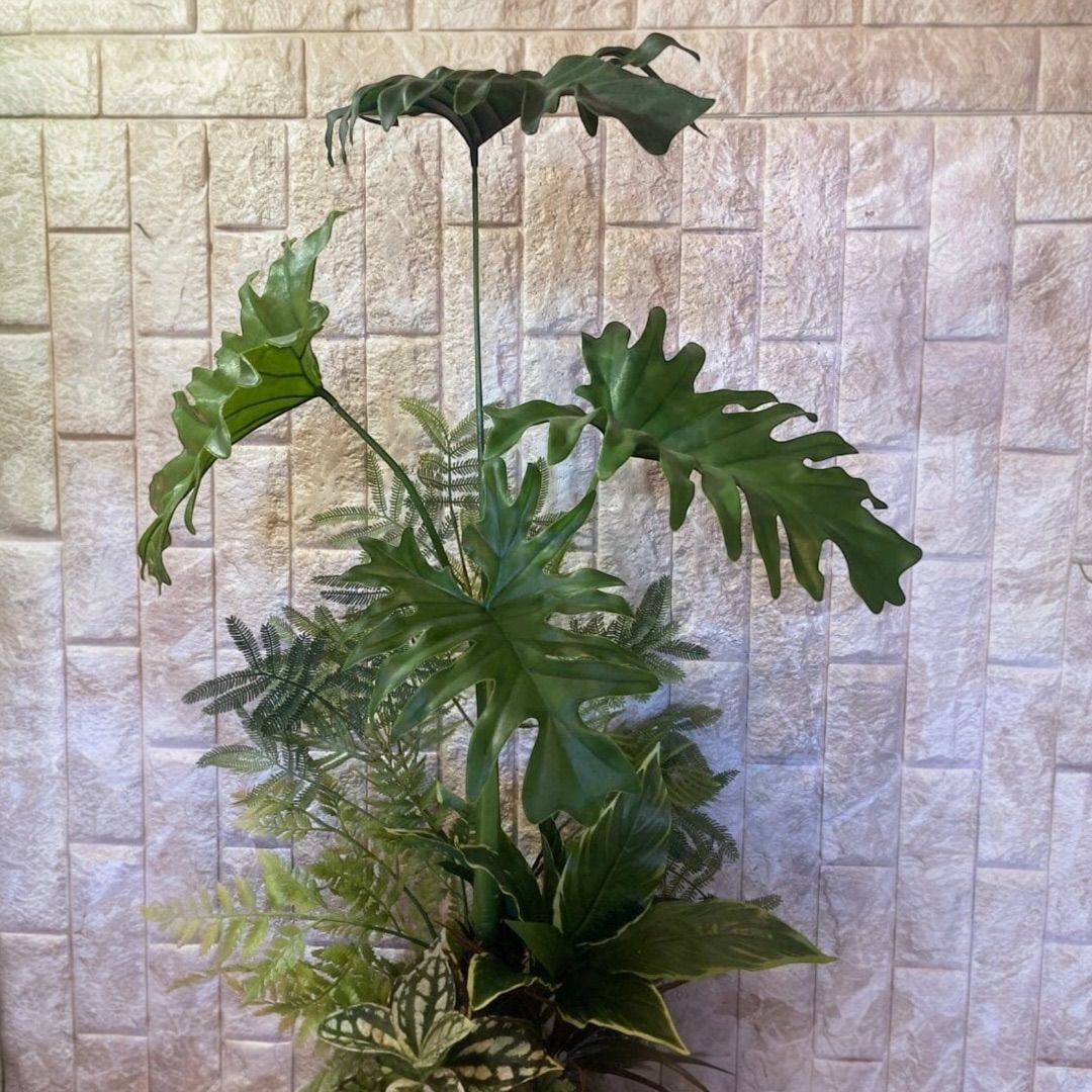 光触媒　人工観葉植物　モンステラ　フェイクグリーン　スプリットアレンジ10ne 光触媒 人工観葉植物 モンステラ フェイクグリーン スプリットアレンジ