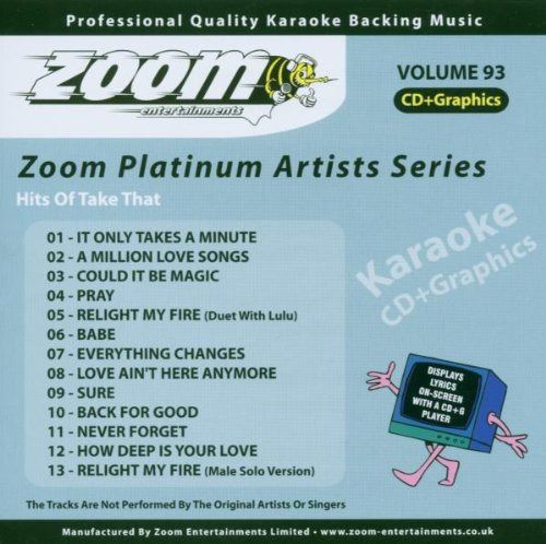 【CD】Karaoke - Zoom Platinum Artists Series Vol.93: Hits of Take That/+Graphics