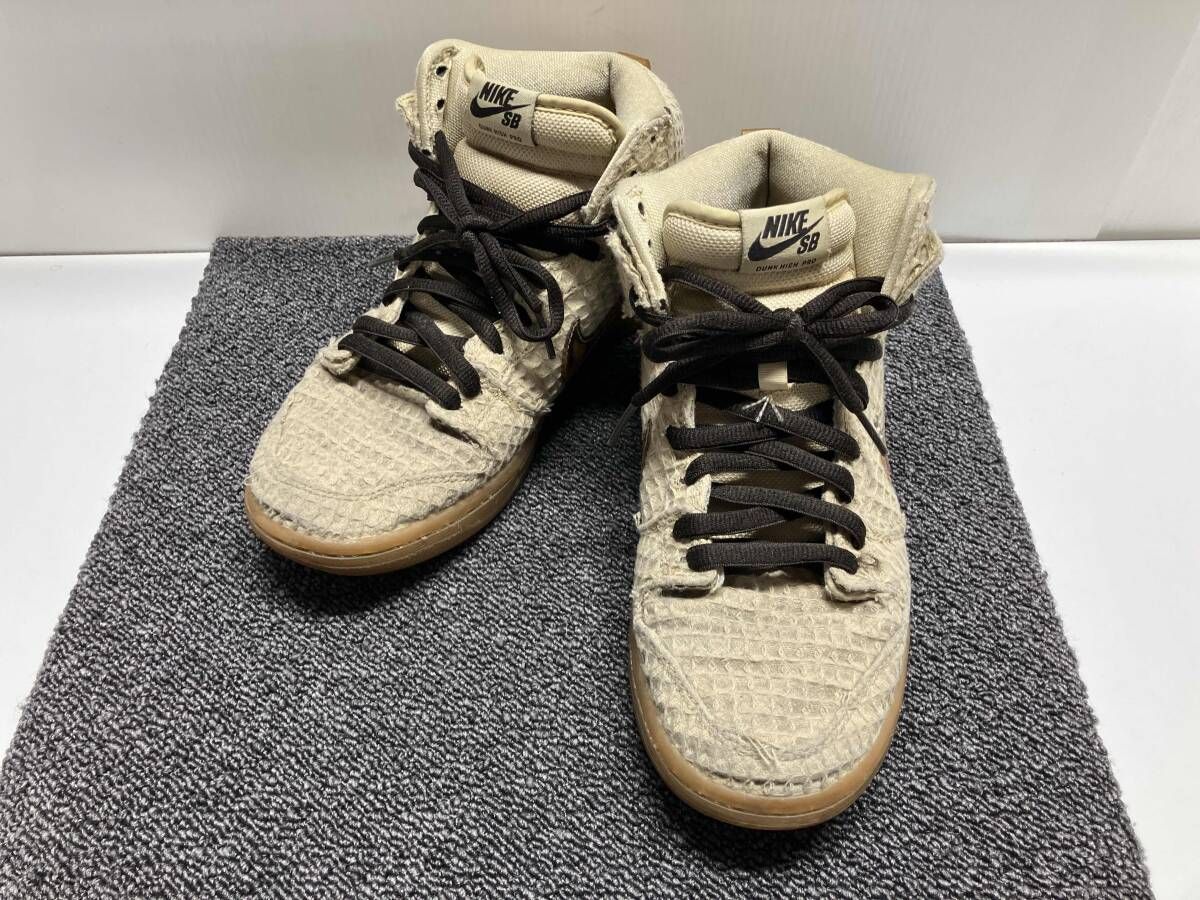 NIKEナイキDunk High PRM 'Waffle' ダンク ハイ プレミアム 'ワッフル'スニーカー / 313171-722 ベージュ / サイズ26.0cm 状態込み