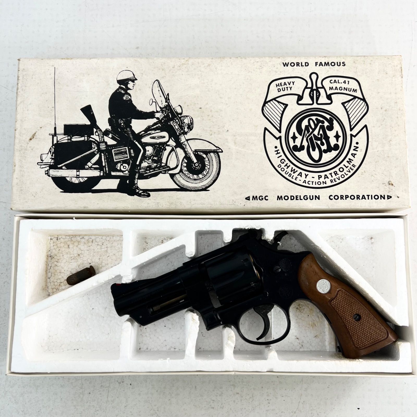 ジャンク】MGC ハイパト 41MAGNUM刻印 木グリ付 ハイウェイパトロール