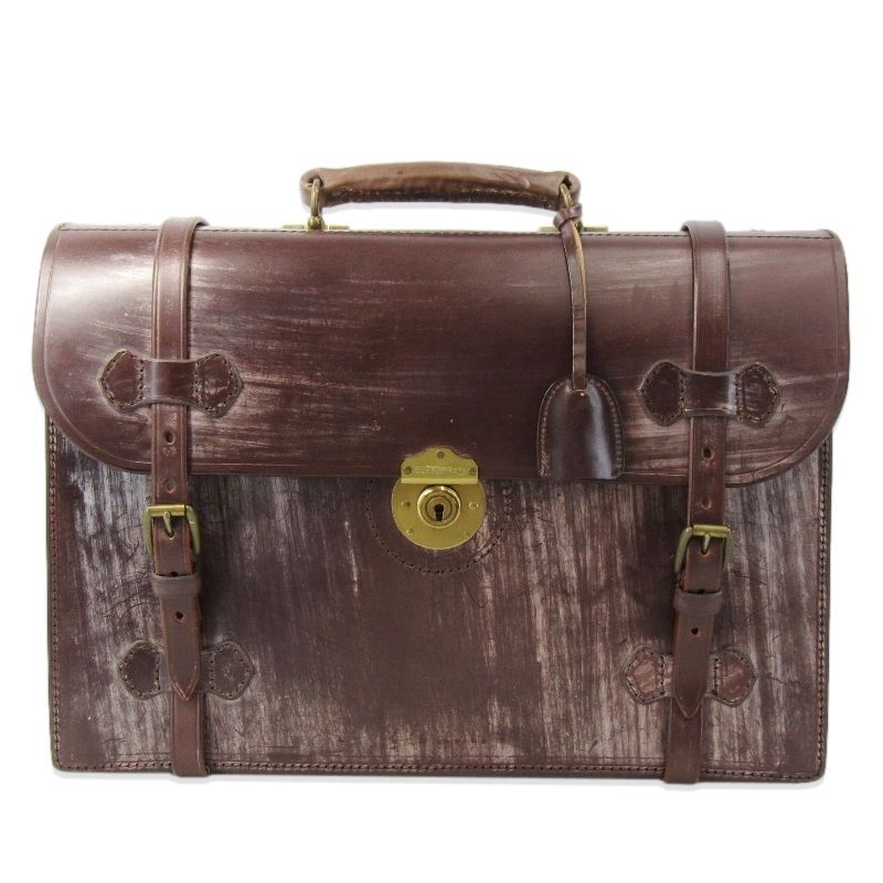 美品 GLENROYAL グレンロイヤル 3 COMPARTMENT BRIEF CASE 341535 ブライドルレザー ブリーフケース 3室タイプ 英国製 CIGAR 61005598