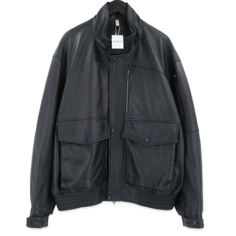 未使用 CCU シーシーユー BOMBER JACKET SH-45-C-SHEEP-5 ボンバージャケット シープレザー ブルゾン ブラック 黒 2 99000937