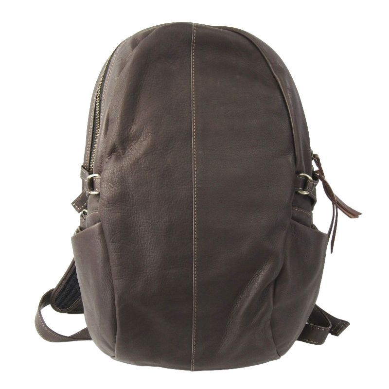美品 Flathority フラソリティ バックパック FF-209 Caucasus Ruck S キップレザー コーカサスリュック オールレザー ブラウン 61005609