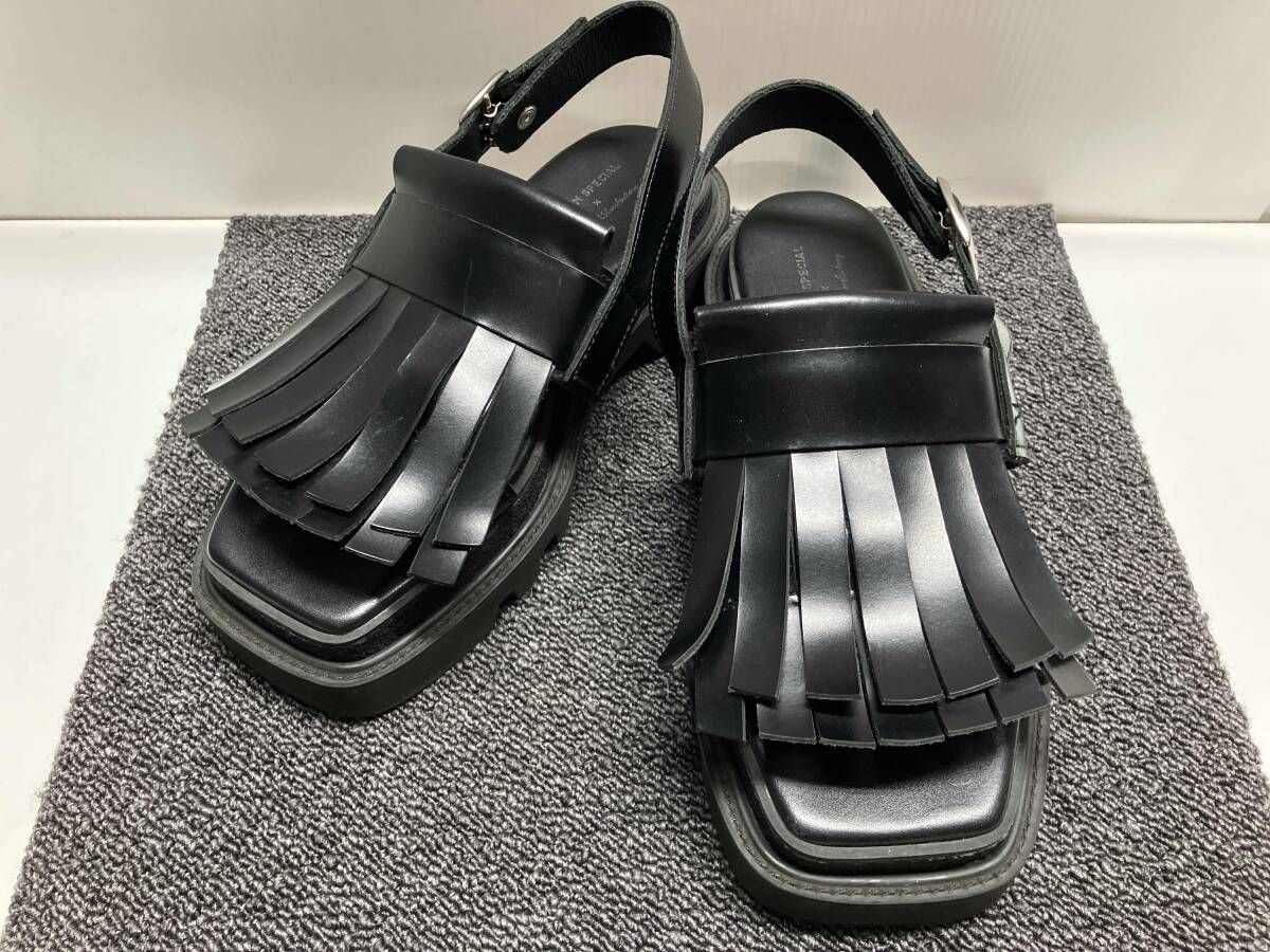 MAISON SPECIAL（メゾンスペシャル）× Special Shoes Factory 東京産サンダル / レザー・ブラック / サイズ26.5cm
