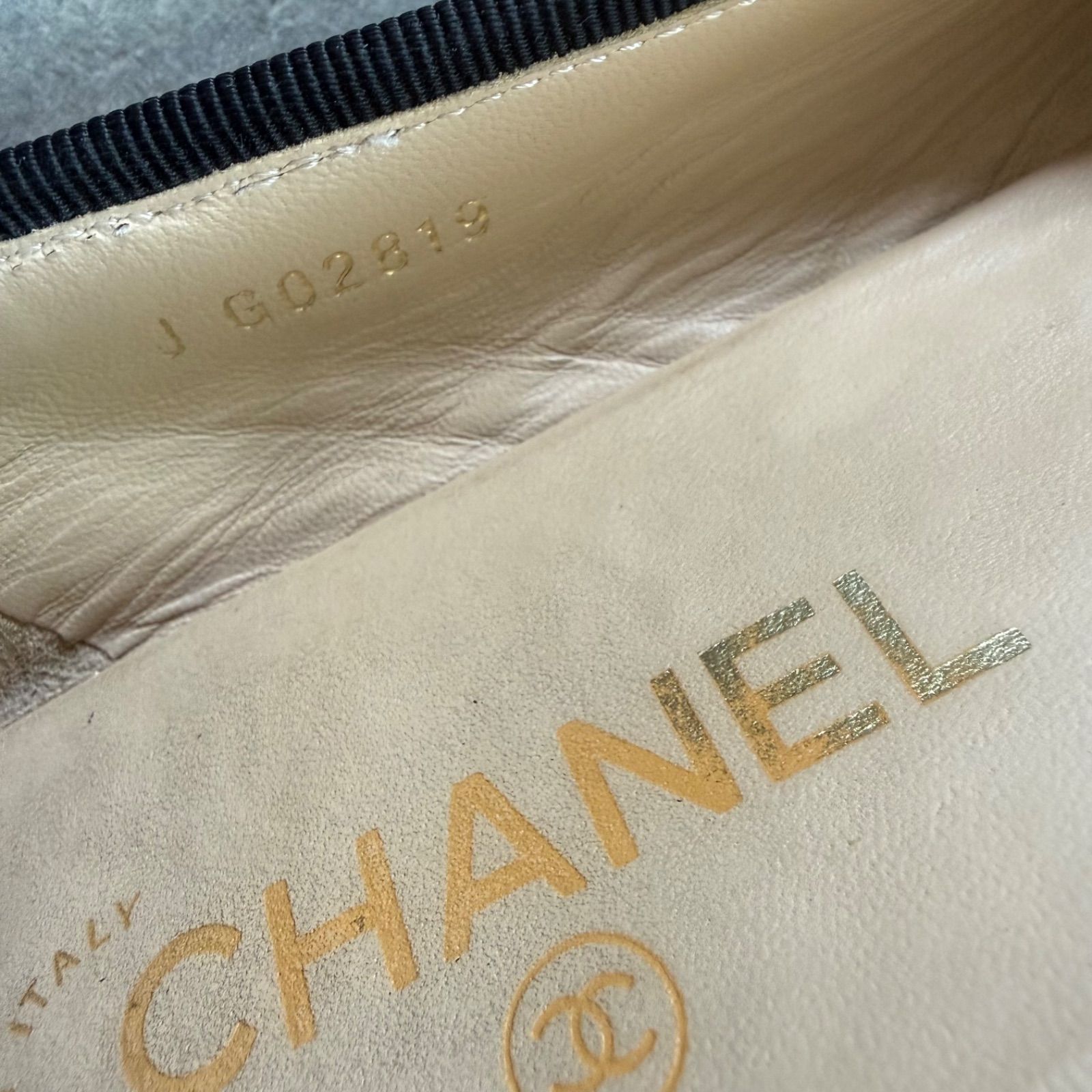 CHANEL シャネル リボンバレエシューズ フラットシューズパンプス ココ