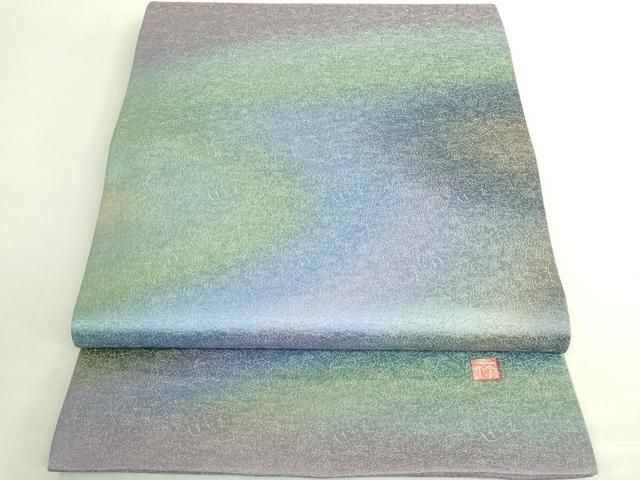 平和屋着物●極上　久保田一竹　幻の辻が花　太鼓柄袋帯　金通し地　逸品　DZAB6470kh6