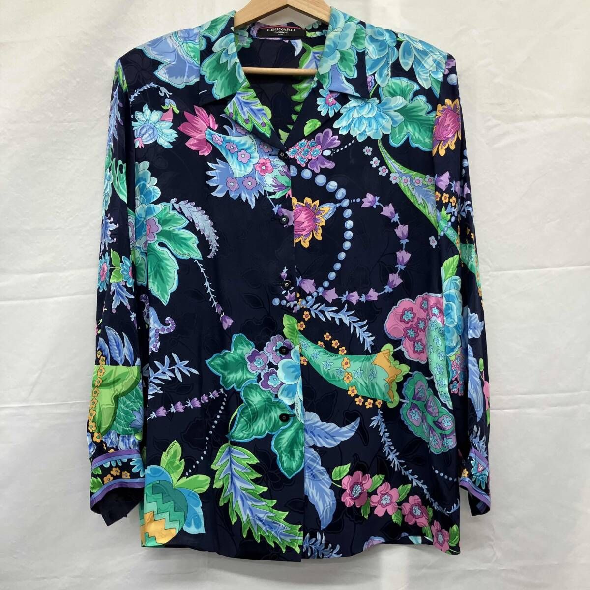 レオナール　LEONARD ジャケット　38サイズ　新品 LEONARD / レオナール / ジャケット / シルク / 花柄 / サイズL