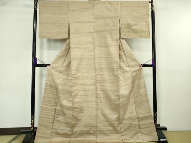 平和屋着物●極上　インド・アッサム　野蚕糸　手織　ムガシルク　訪問着　霞文　逸品　DZAB6593kh6