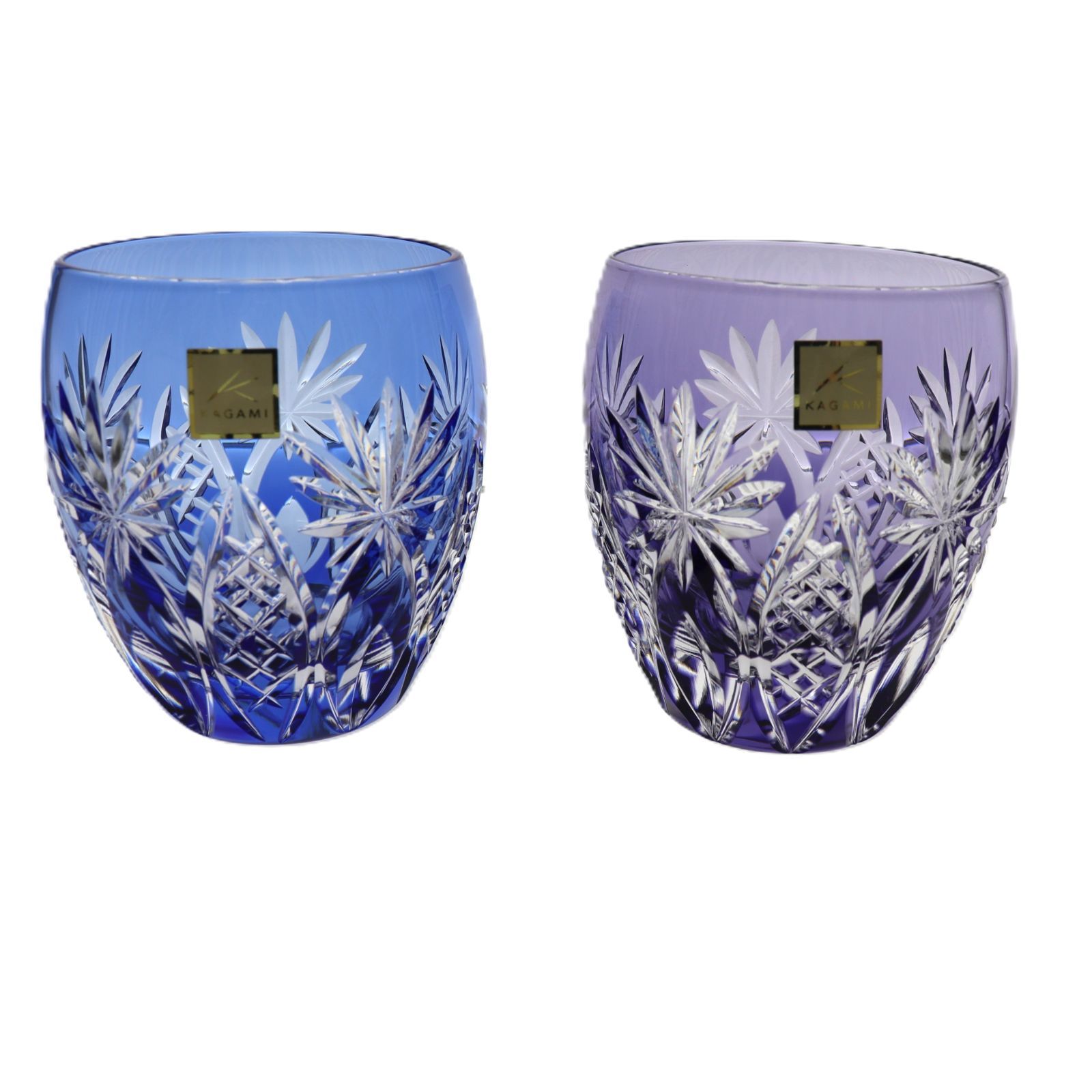 【美品】KAGAMI クリスタルグラス ペアセット 木箱付き