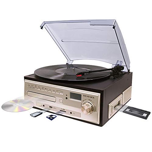 ベルソス マルチレコードプレーヤー 【 レコード カセット CD ラジオ USB SD 外部音源 】 再生/録音可能 ステレオ ブラウンウッド調 MP9260 (シャンパンゴールド)ts a5f63b67