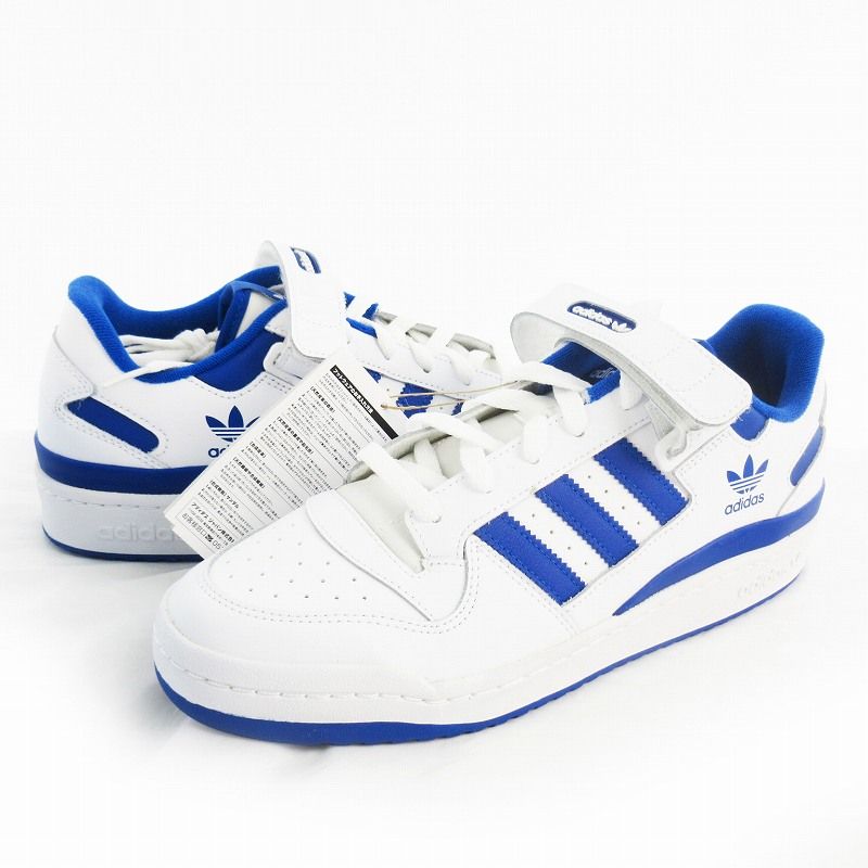 アディダス adidas US10 28cm FORUM LOW フォーラム ロー スニーカー ホワイト ブルー FY7756 靴