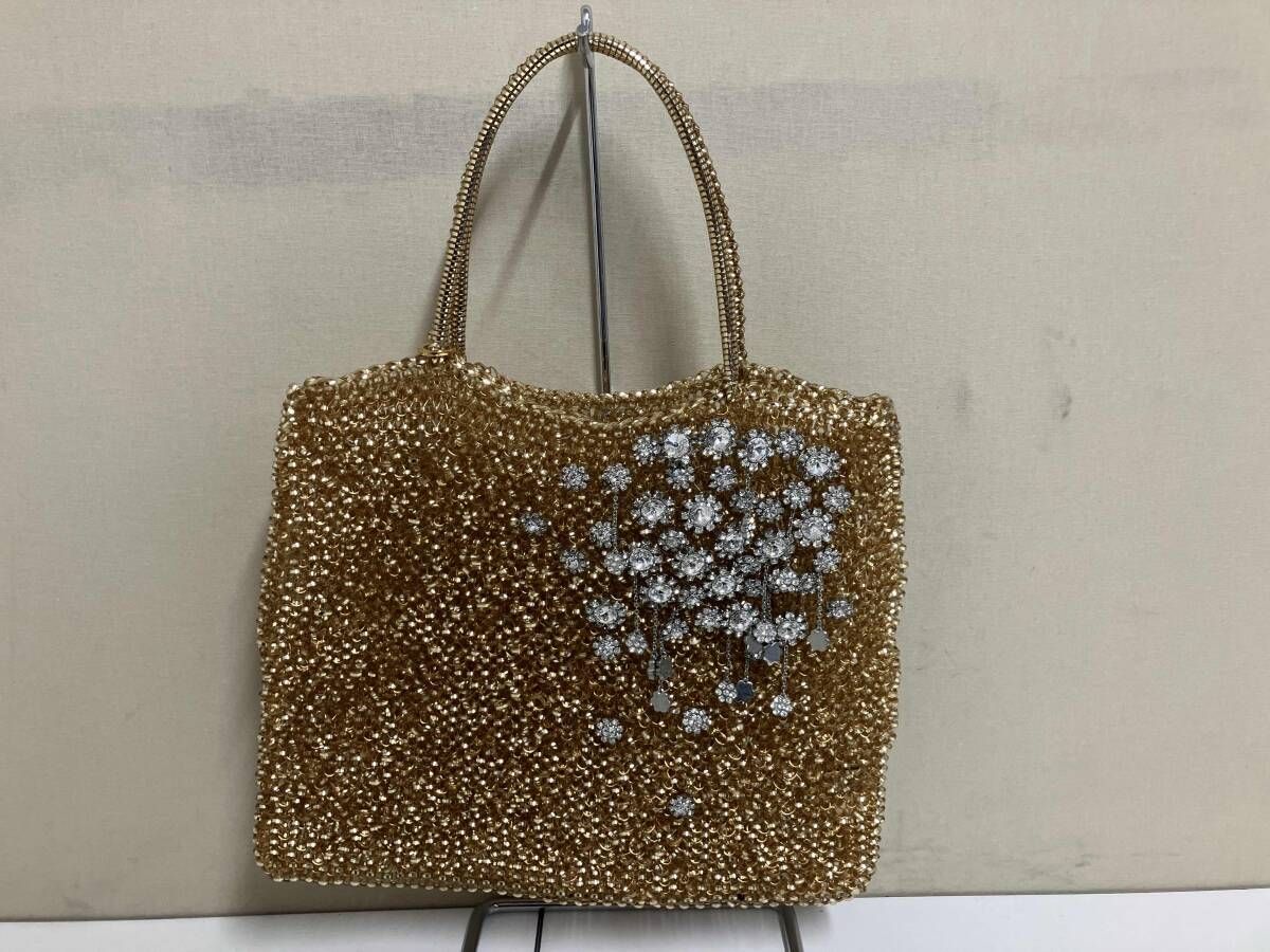 ANTEPRIMA アンテプリマ ワイヤーバッグ GOLD ゴールド ビジュー 花 華