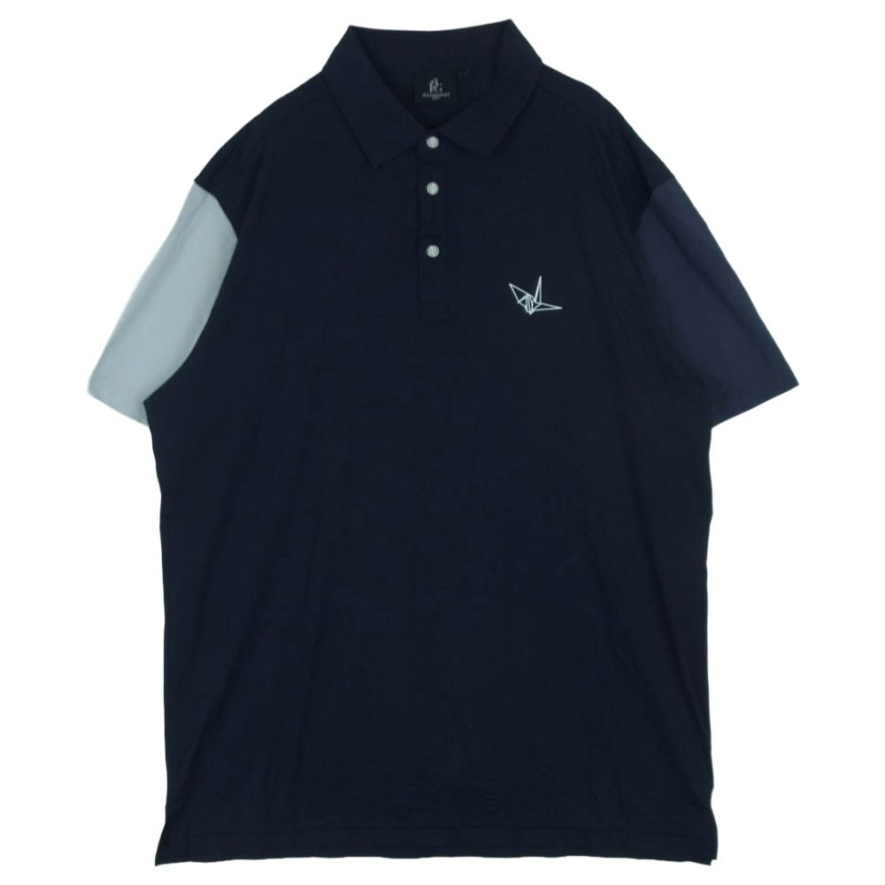 1piu1uguale3 ウノピュウノウグァーレトレ GRT212 NYU096 GOLF S/S POLO CRAZY BACK LOGO クレイジー バックロゴ 半袖 ポロシャツ ダークネイビー系 VI 6【中古】