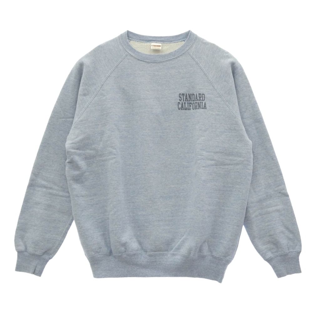 STANDARD CALIFORNIA スタンダードカリフォルニア 22SS SD 88/12 Logo Pullover Sweat プリント ロゴ プルオーバー スウェット ライトブルー系 M【中古】