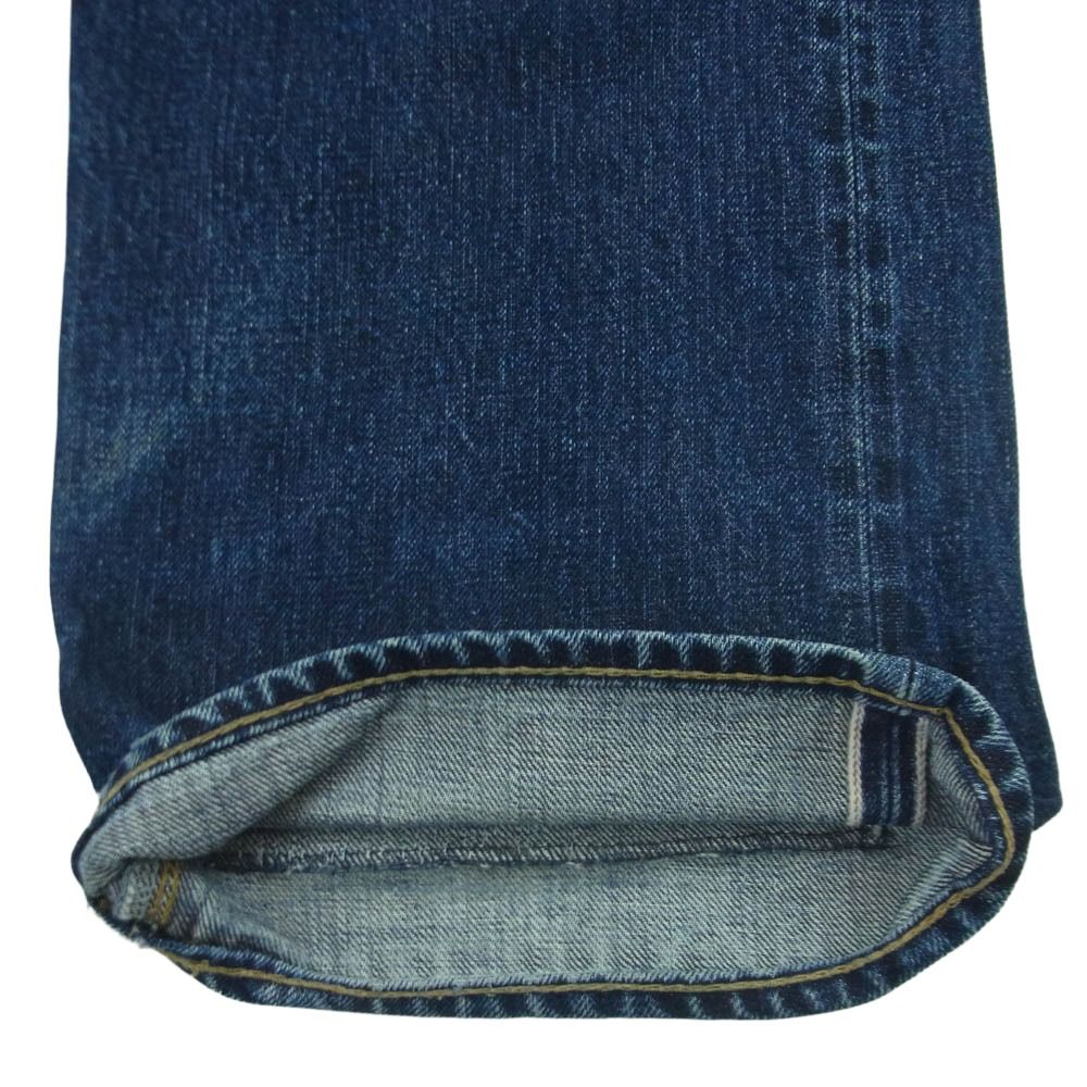 RRL ダブルアールエル ロゴ刺繍 セルビッチ ボタンフライ ダメージ加工