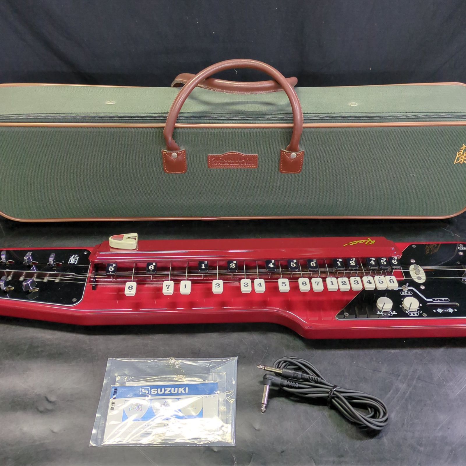 D21951】エレキ 大正琴 蘭 ( らん ) ソプラノ スズキ TRS-100 廃盤品