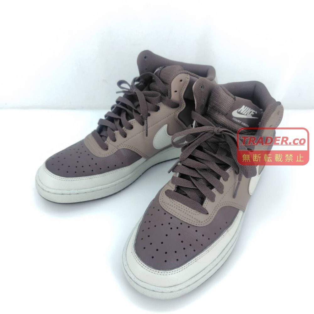05w21587 ナイキ NIKE コート ビジョン ミッド NN COURT VISION MID NN ダークブラウン 27.0cm US9 UK8 メンズ スニーカー DN3577-200 【中古品】