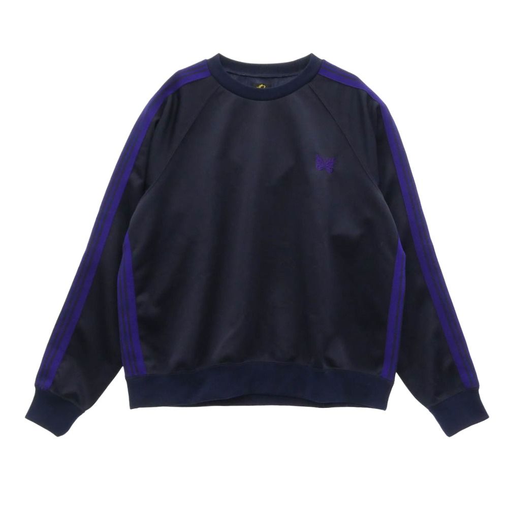 Needles ニードルス 23AW NS245 TRACK CREW NECK SHIRT トラック クルーネック シャツ スウェット パープル系 S【中古】