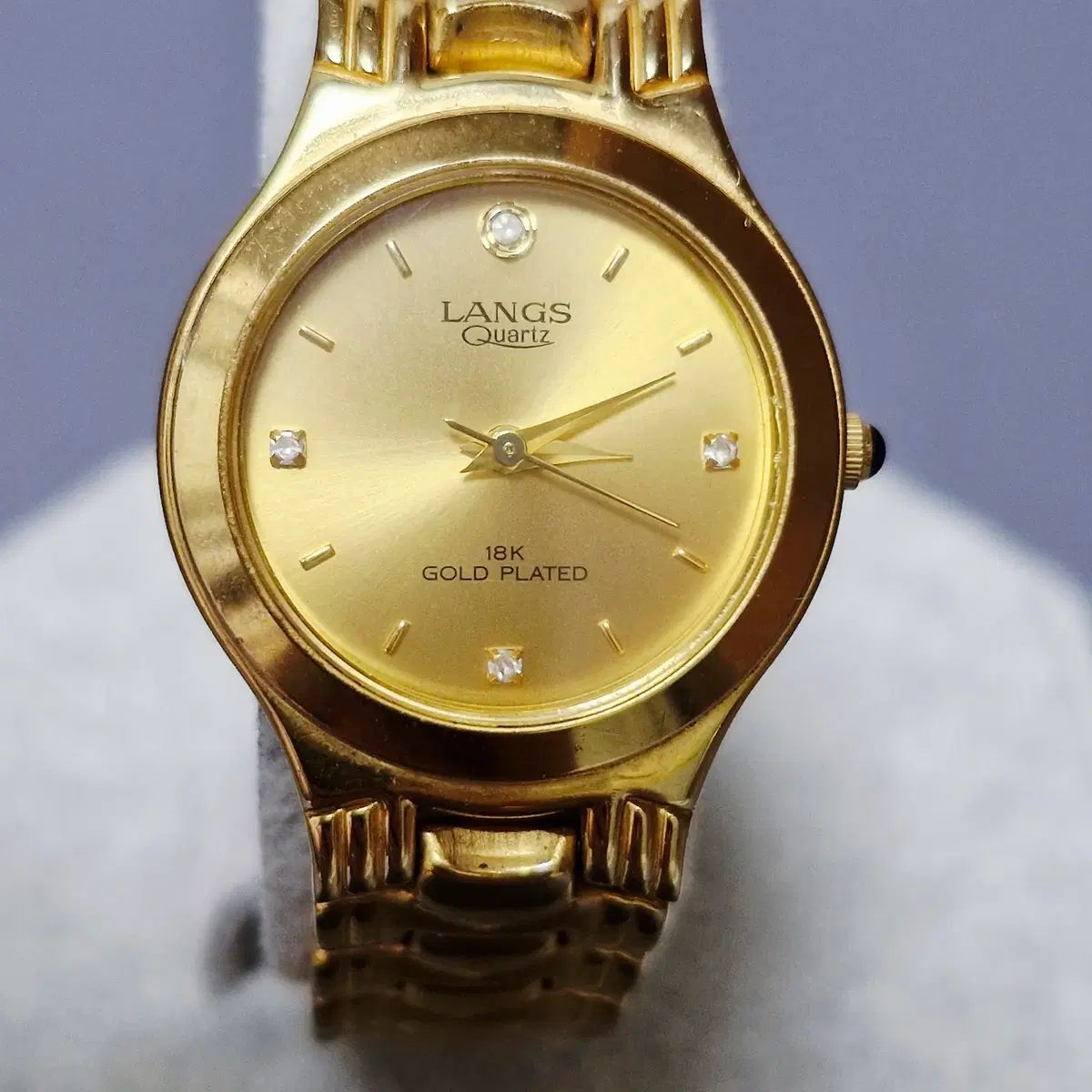 ヴィンテージ 랑스(LANGS) 18K 金メッキ ドレスウォッチ