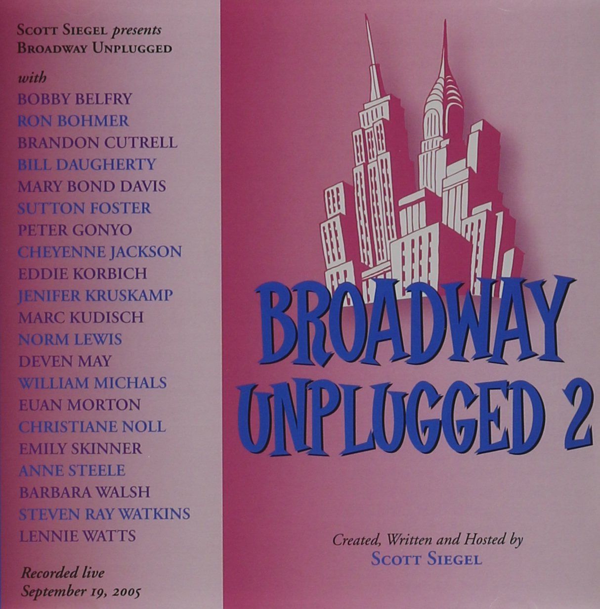 【CD】Broadway Unplugged 2
