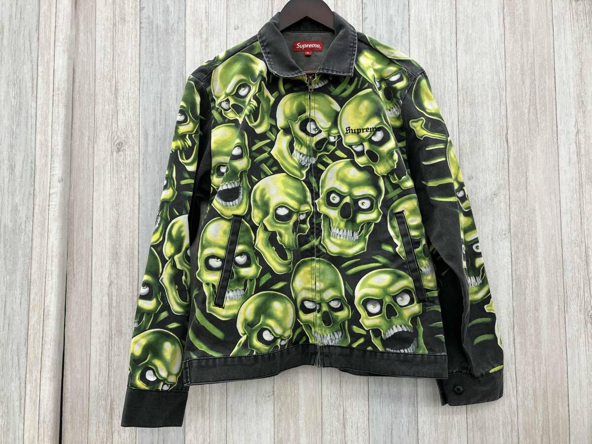 Supreme/シュプリーム/ジャケット/18ss Skull Pile Work Jacket/M/メンズ/ブラック/スカル総柄
