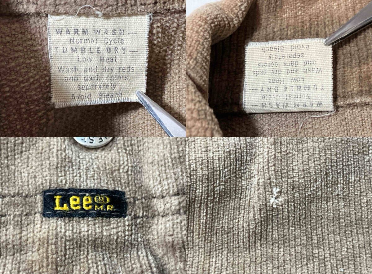 70s Leeコーデュロイジャケット大文字タグヴィンテージ　USA製 70s Leeコーデュロイジャケット大文字タグヴィンテージ USA製 70s Lee
