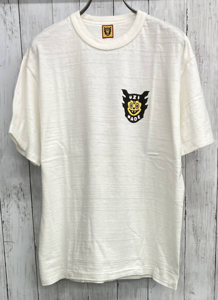HUMAN MADE UZI MADE T-SHIRT ヒューマンメイド 半袖Tシャツ クルーネック ホワイト size L