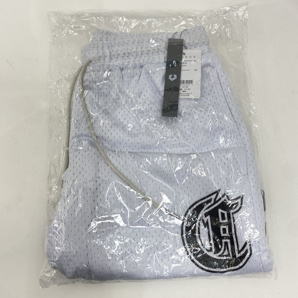 【未開封】CRONOS クロノス メッシュ ショートパンツ C06-HP-2415-011 Sサイズ ホワイト ※中古