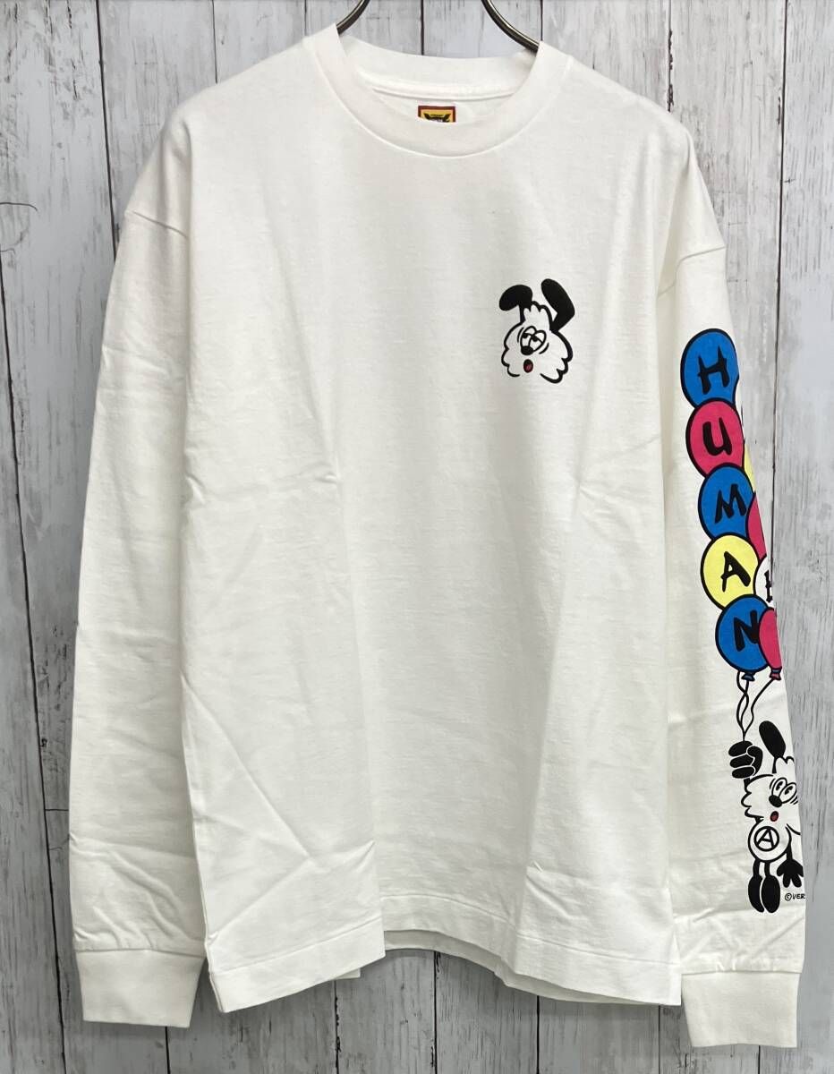 HUMAN MADE × VERDY 長袖Tシャツ ヒューマンメイド×ヴェルディ クルーネック ホワイト size M 9,856円