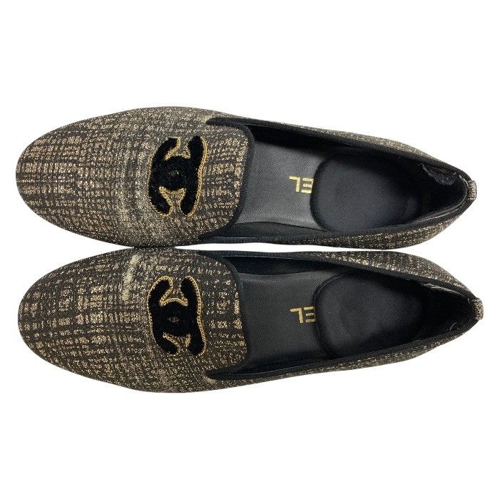 CHANEL/シャネル/ココマーク/パンプス/ツイード/ブラック黒/サイズ37.5/37 1/2/イタリア製/レディース/FB4409