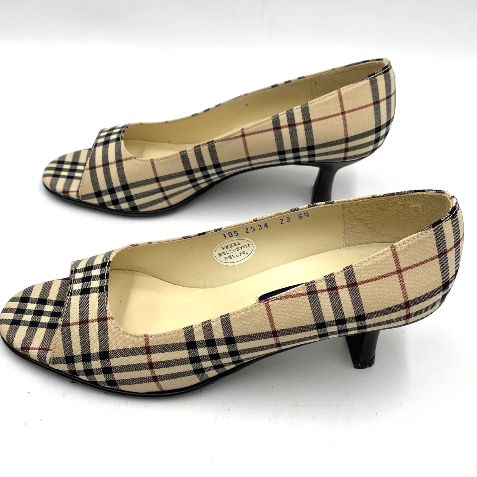 BURBERRY バーバリー ノバチェック ハイヒール パンプス ミュール