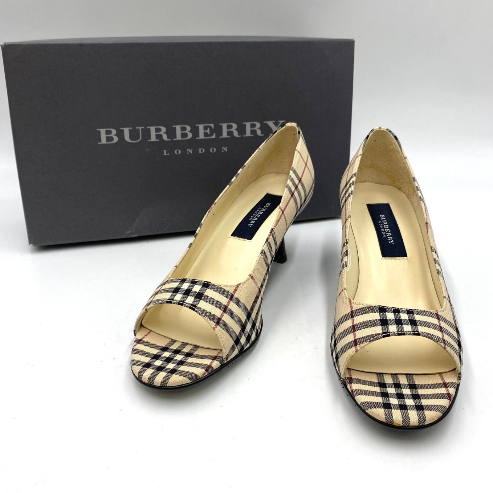 BURBERRY バーバリー スニーカー ヴィンテージチェック (37) BURBERRY バーバリー 希少 37 ノバチェック パンプス ポインテッドトゥ 靴