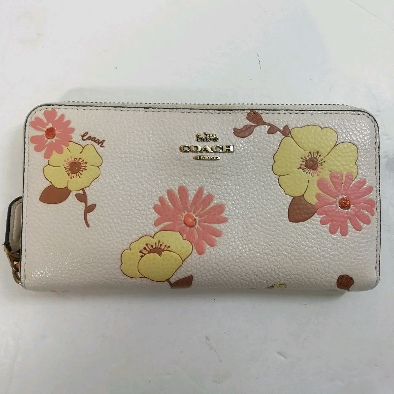 【中古】COACH ラウンドファスナー長財布 M2146-C9014 フローラルプリント