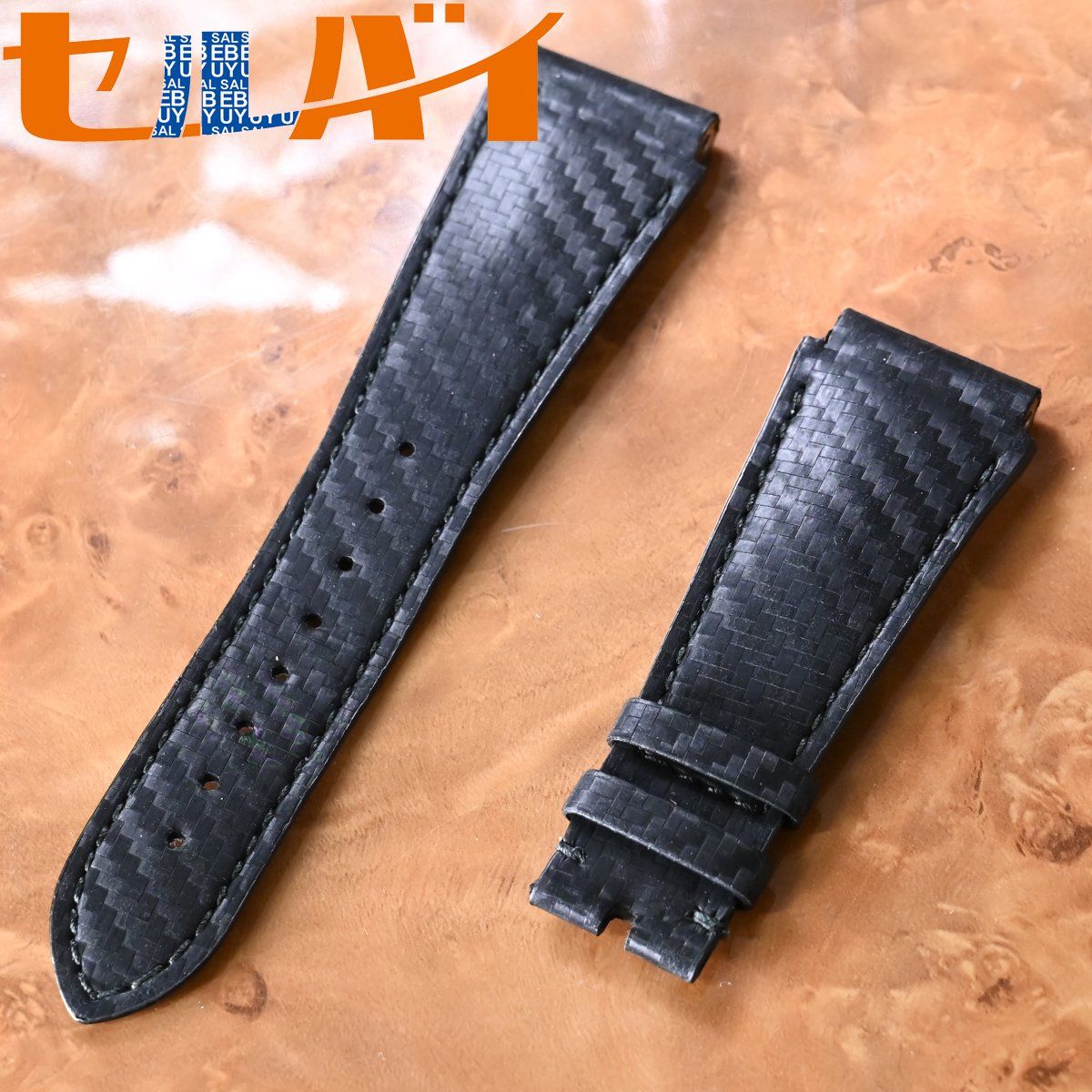 本物 新品 クストス 純正品 ジェットライナー カーボンデザインベルト 22mm幅 ブラック 腕時計用 ウォッチバンド ストラップ CVSTOS