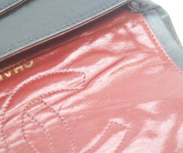 CHANEL シャネル 黒ラム ダブルフラップ パリ限定 ミニマトラッセ22
