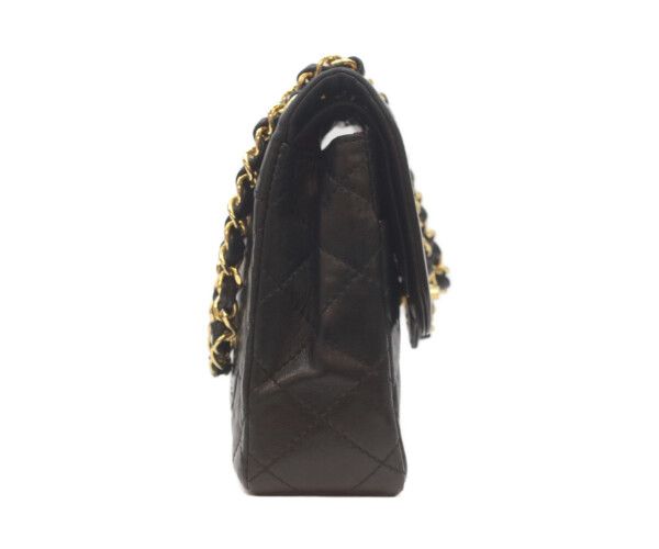 CHANEL シャネル 黒ラム ダブルフラップ パリ限定 ミニマトラッセ22