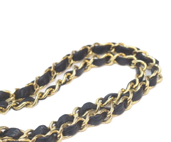 CHANEL シャネル 黒ラム ダブルフラップ パリ限定 ミニマトラッセ22