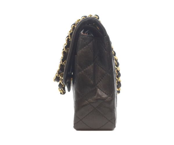 CHANEL シャネル 黒ラム ダブルフラップ パリ限定 ミニマトラッセ22