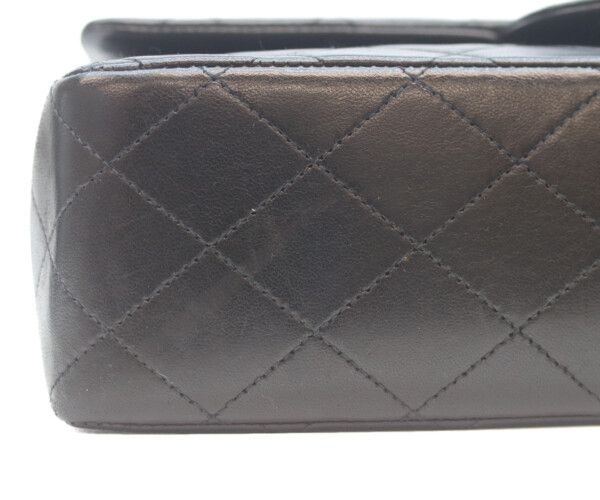 CHANEL シャネル A01112 黒ラム ゴールド金具 Wフラップ マトラッセ25 CHANEL シャネル A01112 黒ラム ゴールド金具 Wフラップ マトラッセ25