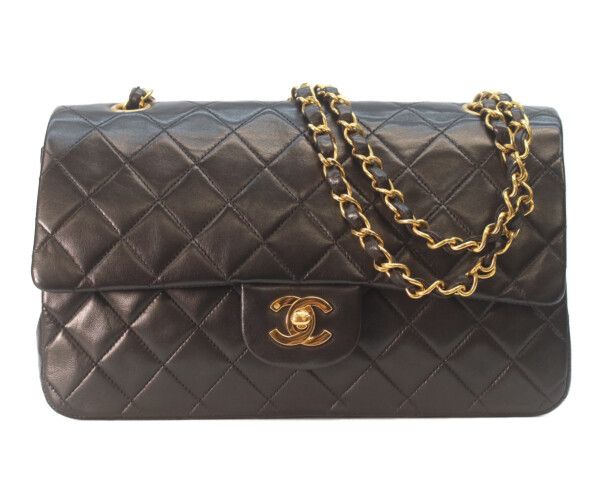 CHANEL シャネル A01112 黒ラム ゴールド金具 Wフラップ マトラッセ25 CHANEL シャネル A01112 黒ラム ゴールド金具 Wフラップ マトラッセ25