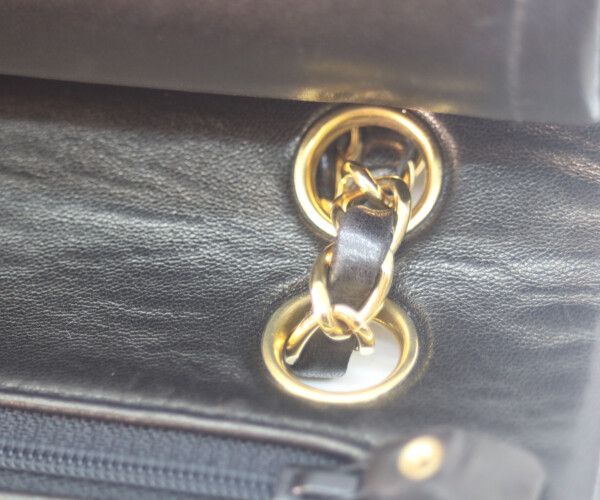 CHANEL シャネル A01113 黒ラム ゴールド金具 マトラッセ23
