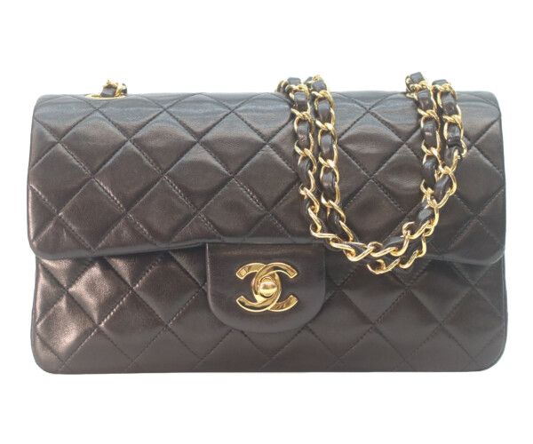CHANEL シャネル A01113 黒ラム ゴールド金具 マトラッセ23