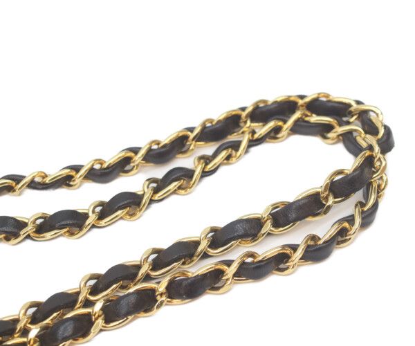 CHANEL シャネル A01113 黒ラム ゴールド金具 マトラッセ23
